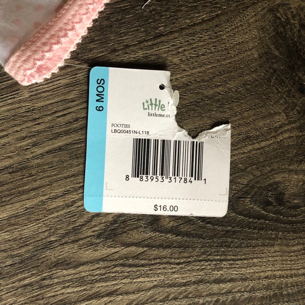 NWT Little Me Onesie Pajama & Hat Set (3-6 Month) - Picture 2 of 6